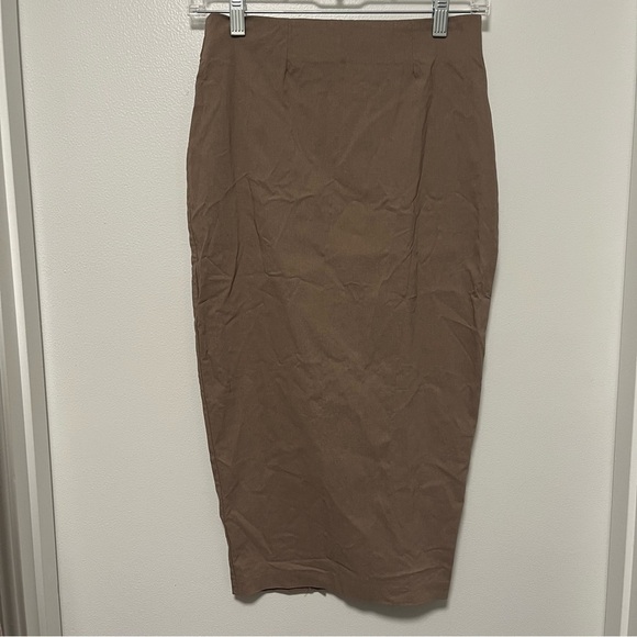 ASOS Women's Versatile High Waist Soft Knit Bodycon Pencil Knee Midi Skirt 4 - Picture 2 of 5